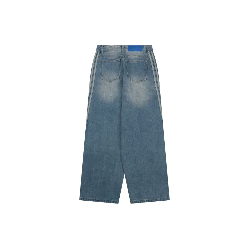 Adidas Trefoil Embroidered Denim Jeans