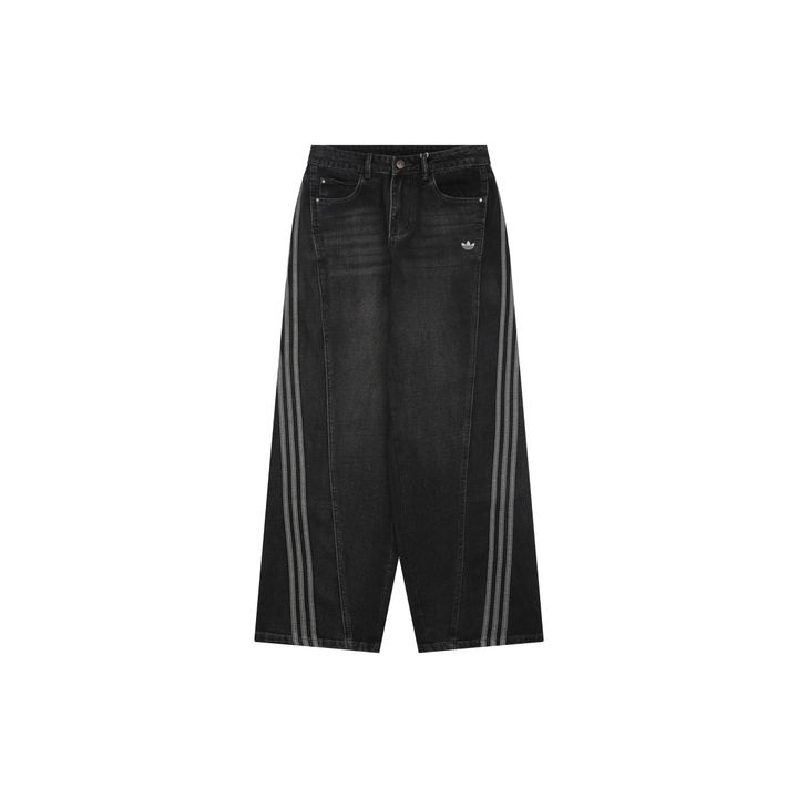 Adidas Trefoil Embroidered Denim Jeans