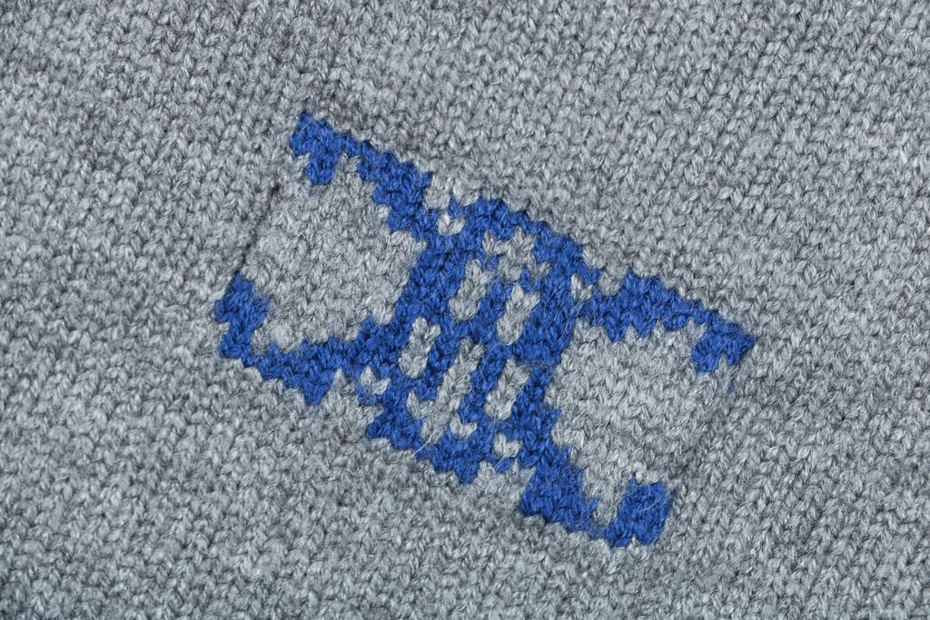 CELINE Chest Logo Anti-Pilling Knit Sweater