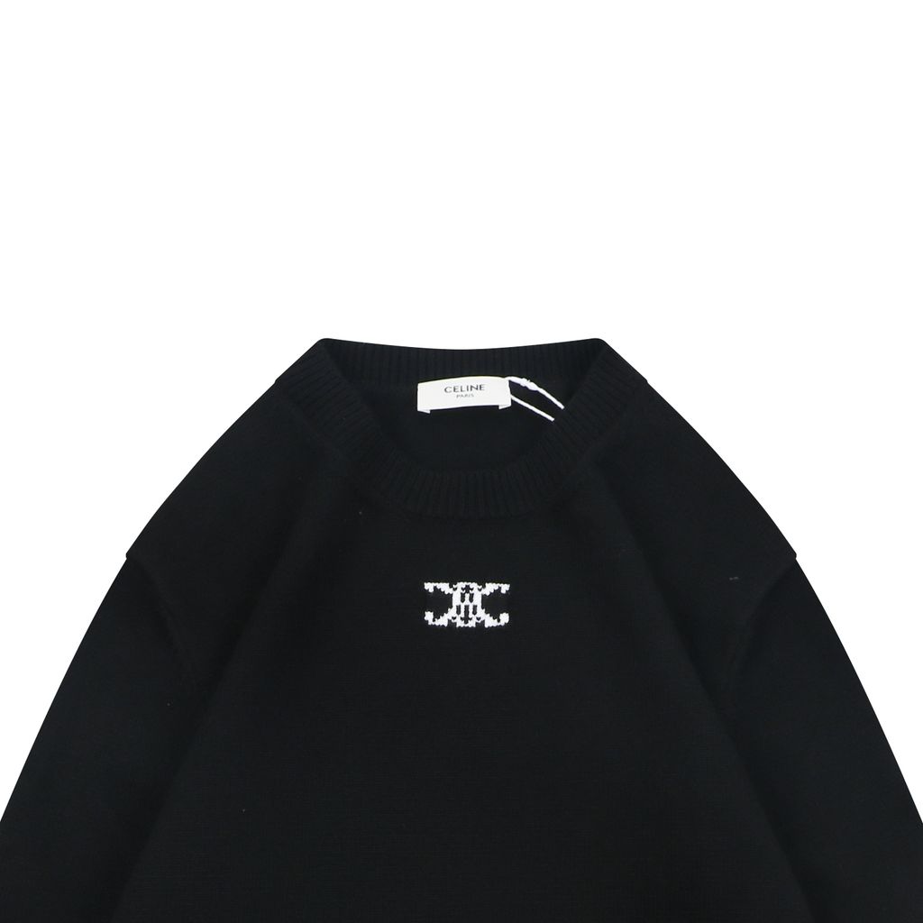 CELINE Seamless Computer-Knit Relaxed Pullover