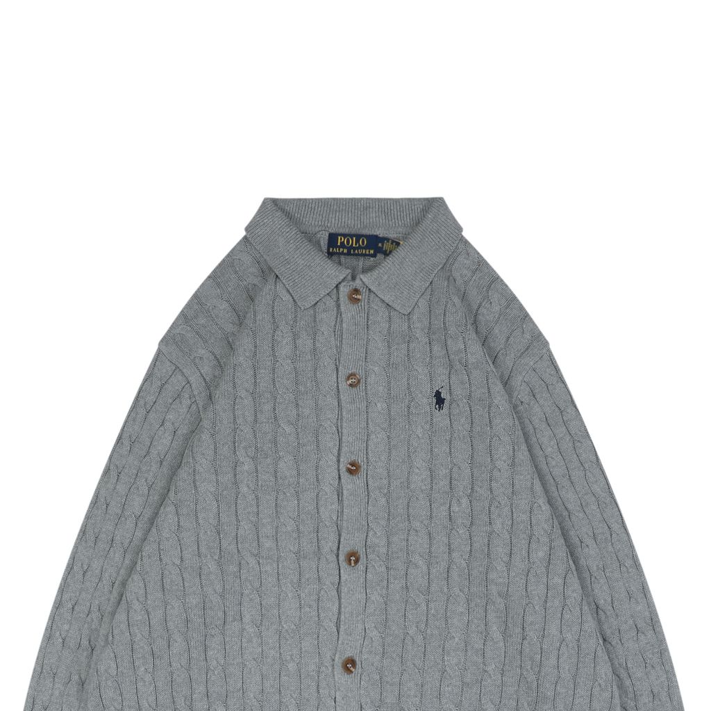 Ralph Lauren 7-Gauge Cotton Cable Knit Cardigan
