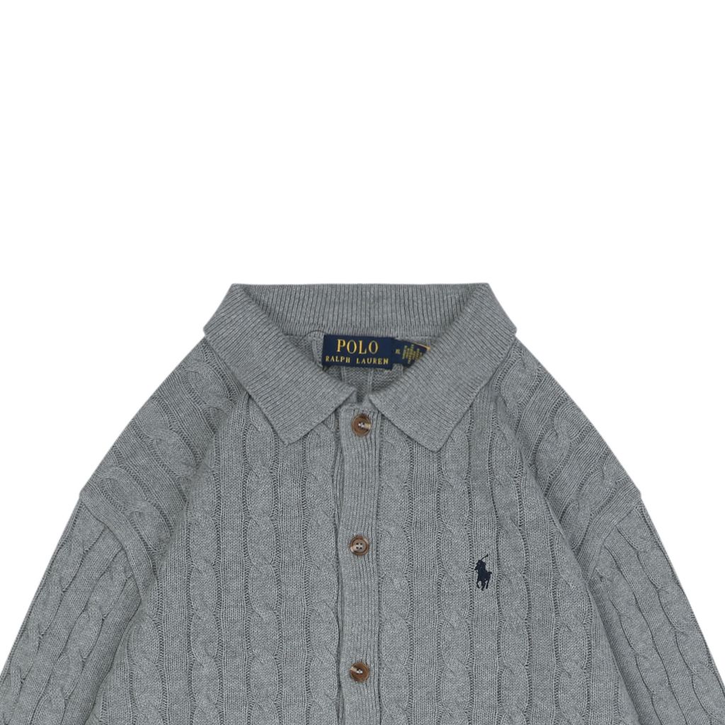 Ralph Lauren 7-Gauge Cotton Cable Knit Cardigan