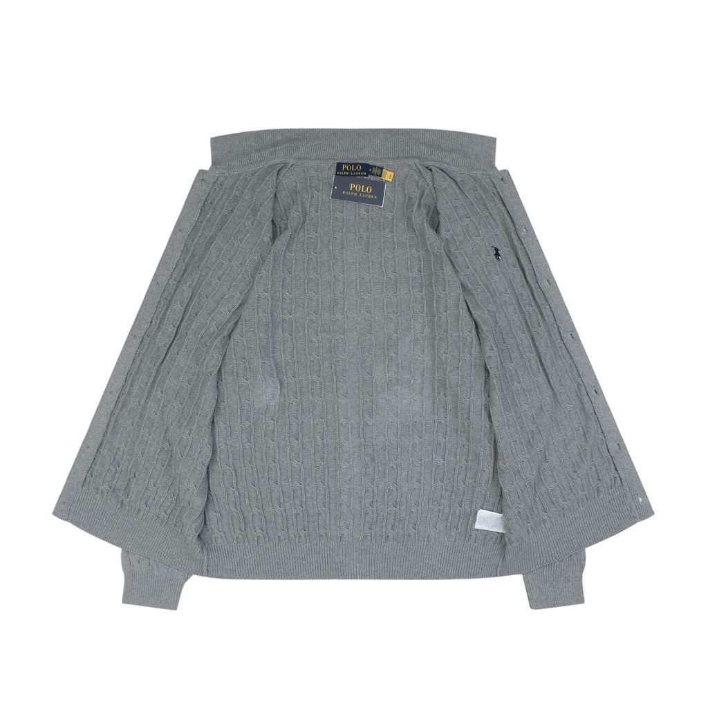Ralph Lauren 7-Gauge Cotton Cable Knit Cardigan