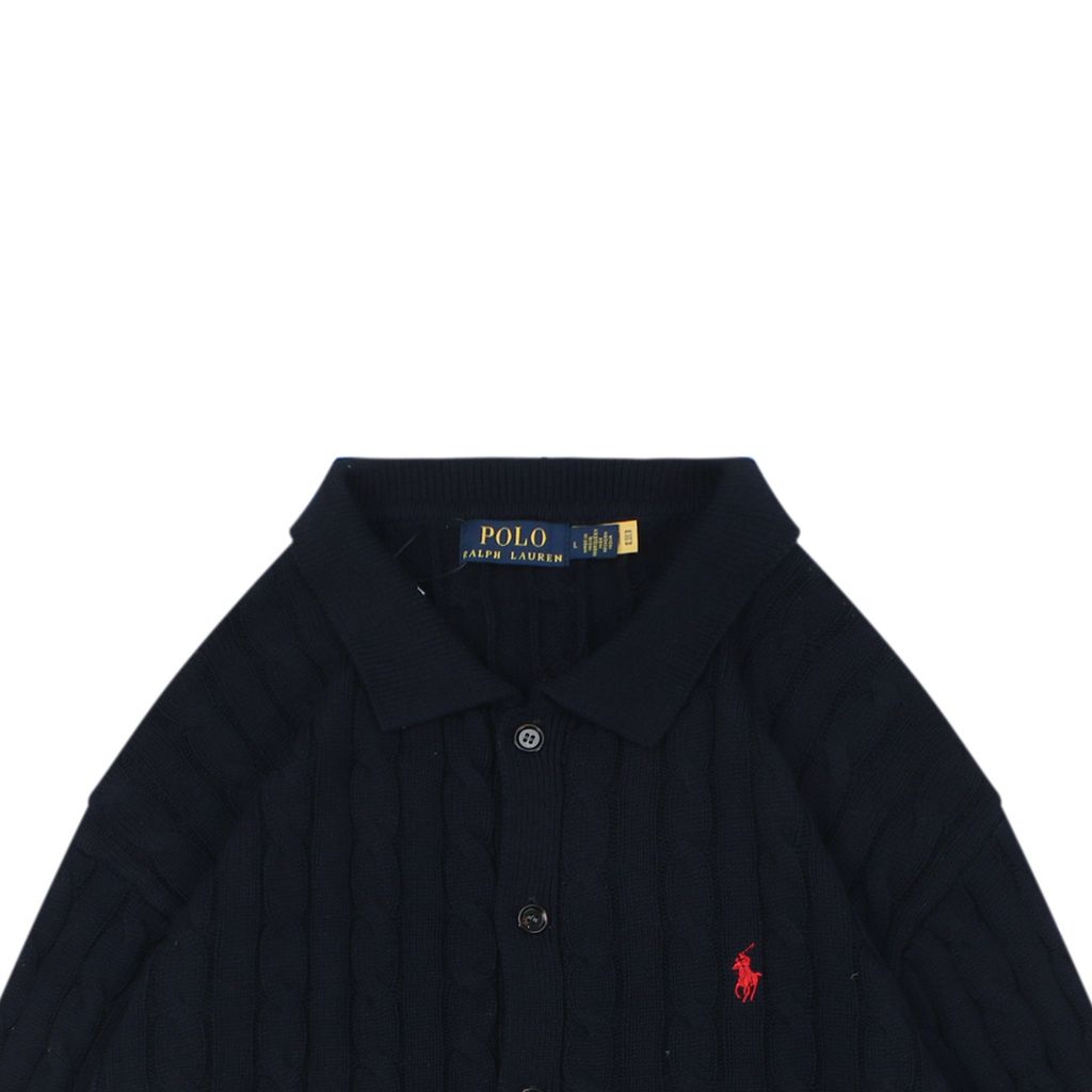 Ralph Lauren 7-Gauge Cotton Cable Knit Cardigan
