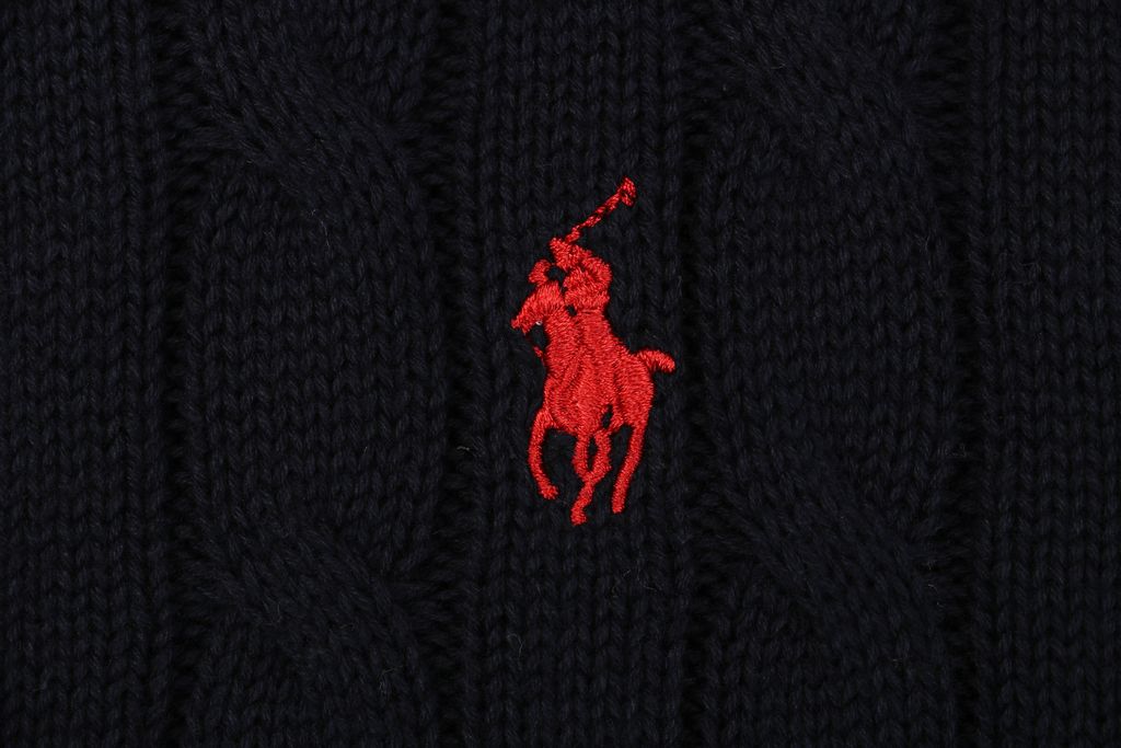 Ralph Lauren Pony Embroidered Polo Collar Sweater