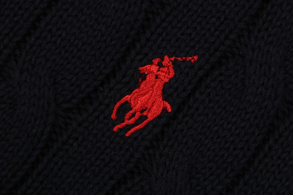 Ralph Lauren Pony Embroidered Polo Collar Sweater