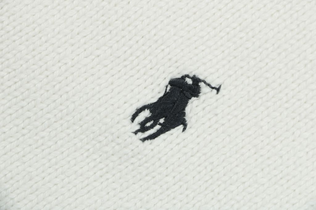 Ralph Lauren White Tajima Embroidered Pony Cardigan