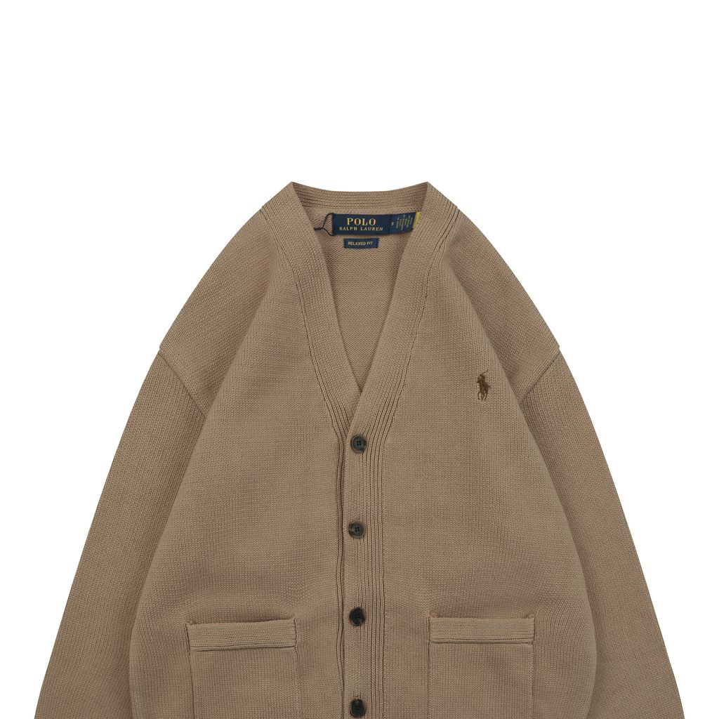 Ralph Lauren Heavyweight Cotton STOLL Camel Cardigan