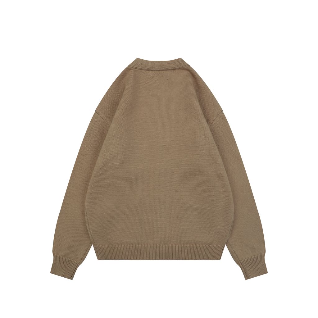Ralph Lauren Pony Five-Button Pocket Cardigan Camel