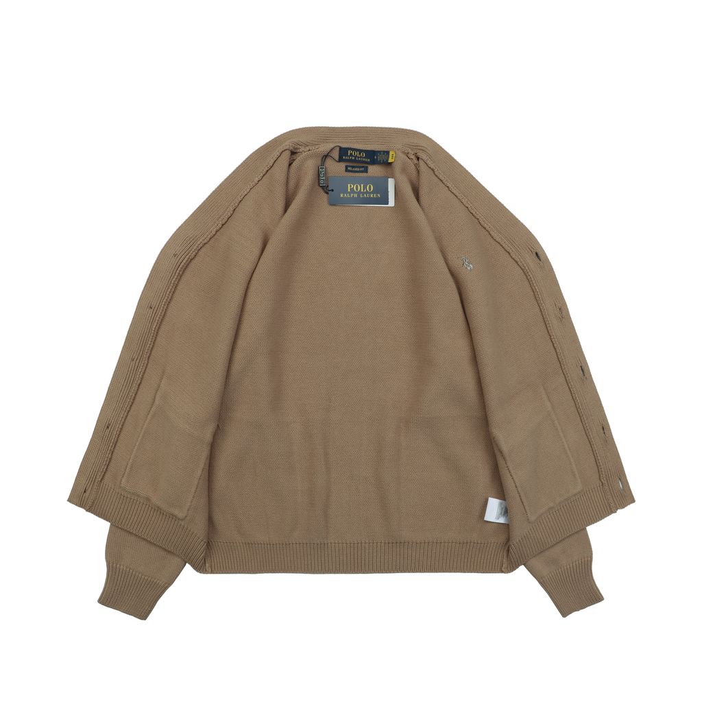 Ralph Lauren Heavyweight Cotton STOLL Camel Cardigan