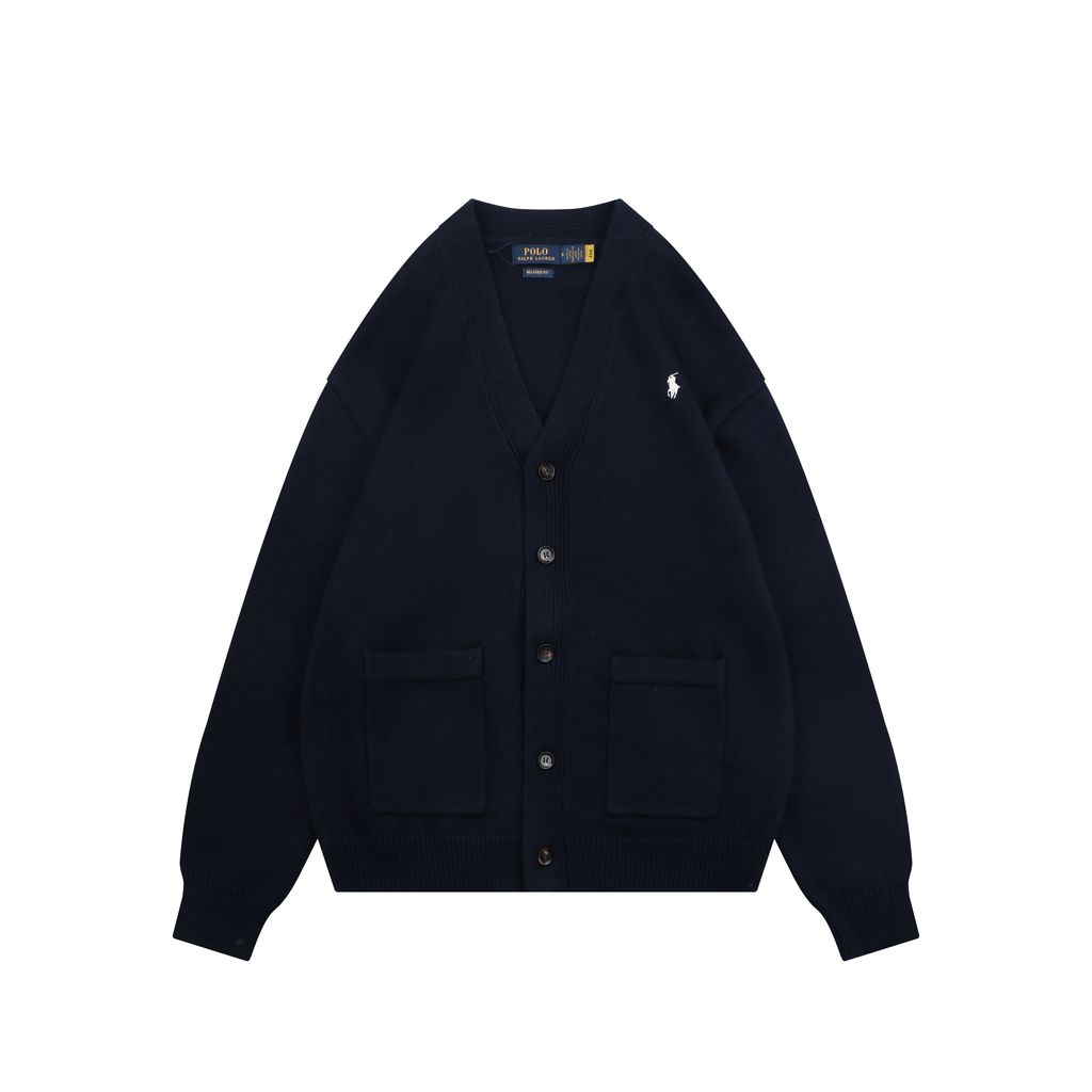 Ralph Lauren Pony Five-Button Pocket Cardigan Navy