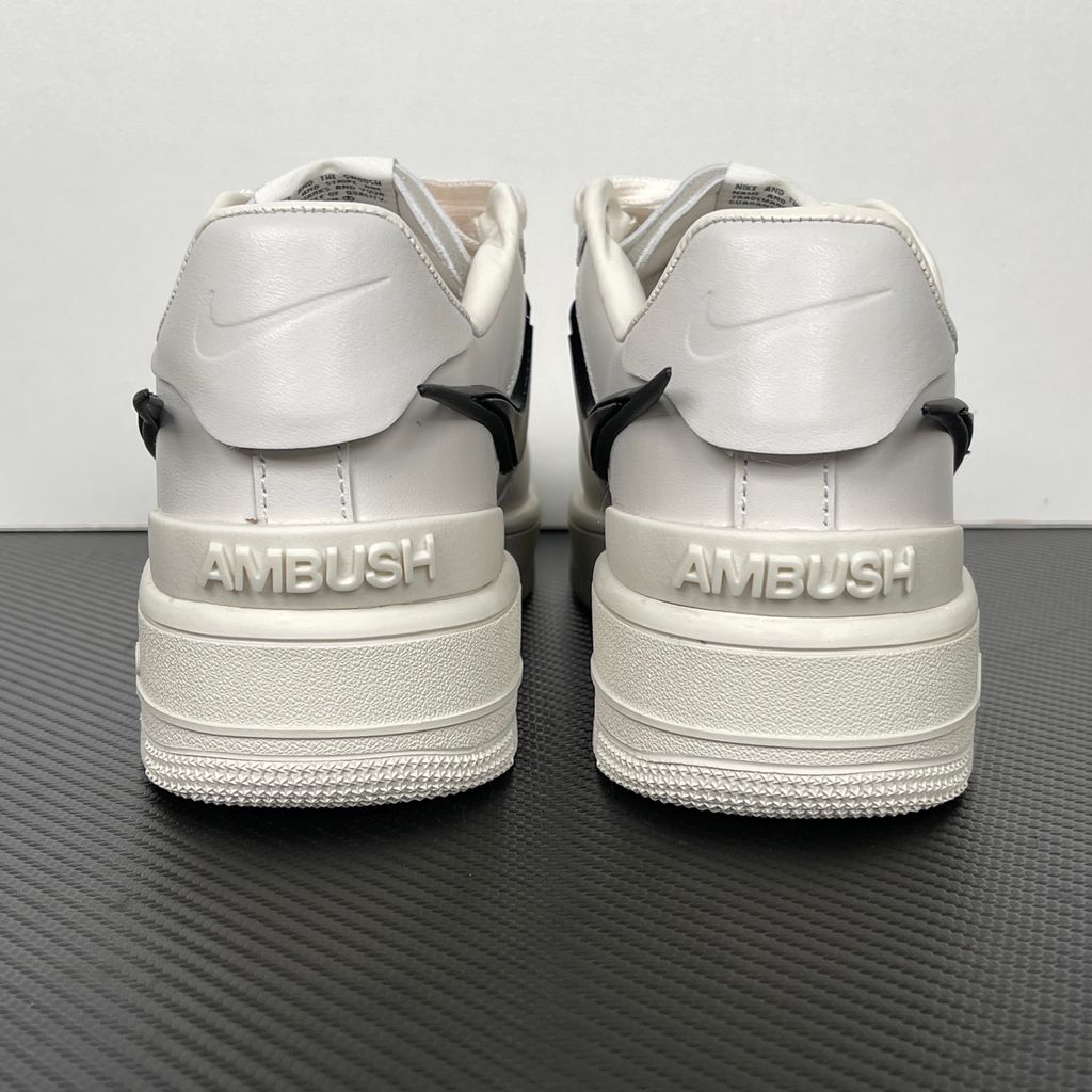 Shop Nike Air Force 1 Low SP x AMBUSH DV3464-002 Phantom with premium leather, oversized black Swoosh detailing and iconic AF1 streetwear styling.