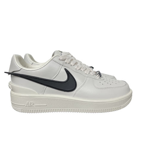 Shop Nike Air Force 1 Low SP x AMBUSH DV3464-002 Phantom with premium leather, oversized black Swoosh detailing and iconic AF1 streetwear styling.
