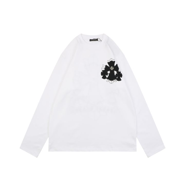 Chrome Hearts Triple Cross Print Long Sleeve T-Shirt