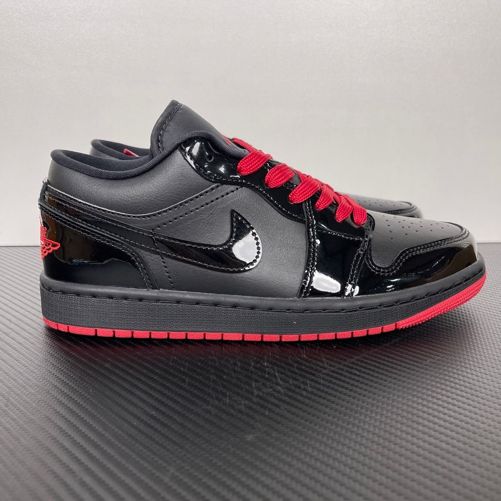 Air Jordan 1 Low 553558-606 Gym Red Black White Men's Sneakers