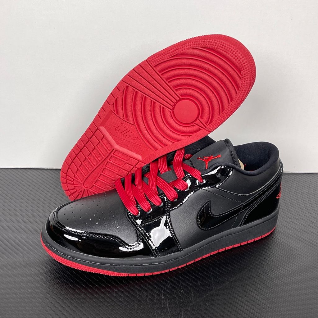 Air Jordan 1 Low 553558-606 Gym Red Black White Men's Sneakers