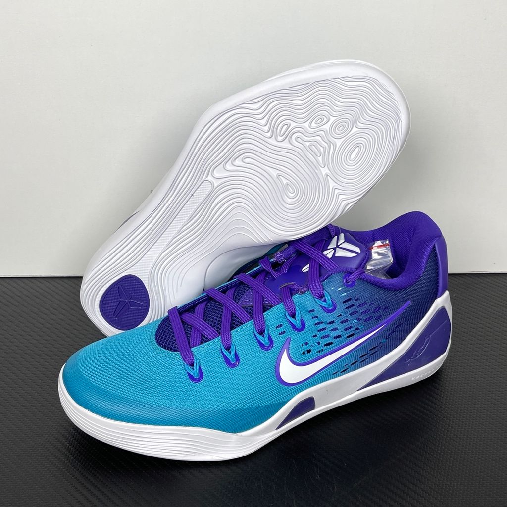 这个款命名我建议这样处理最稳： Official Nike name: Kobe 9 Low Protro Official color: Fierce Purple / White / Blue Lagoon Market/search name: Kobe 9 Elite Low EM Protro Hornets / Draft Day SKU: IM6119-500