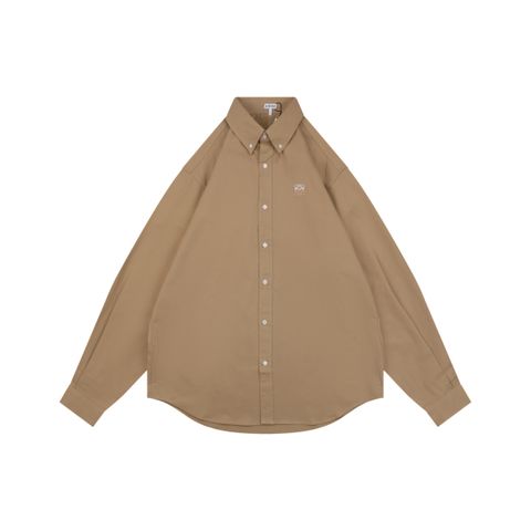 LOEWE Contrast Anagram Embroidered Long Sleeve Shirt