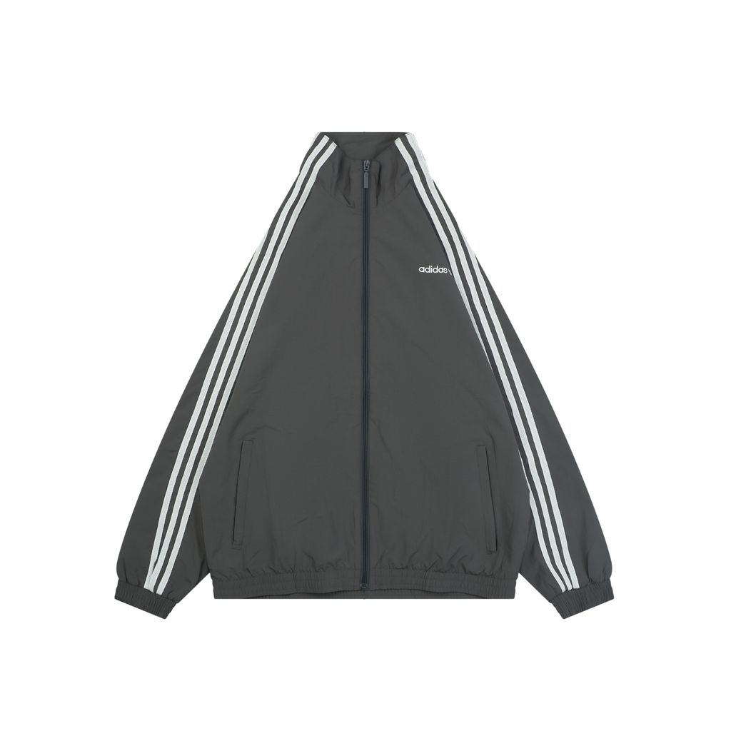 Adidas Trefoil Small Letter High-Neck Jacket Grey