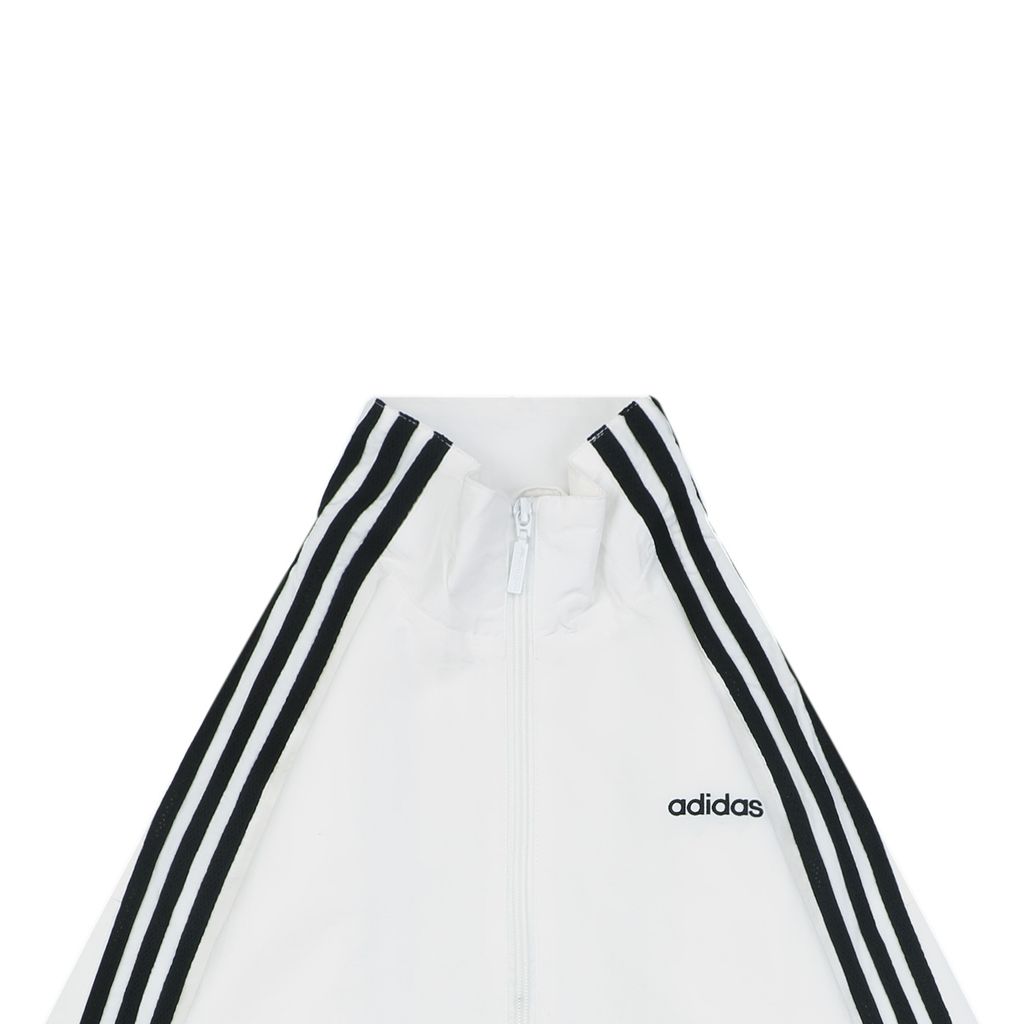 Adidas Breathable Mesh Stripe Mock Neck Sports Jacket