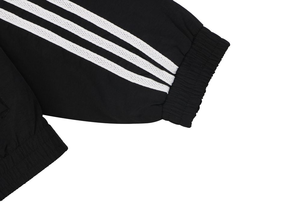 Adidas Black Three-Stripes Nylon Blend Track Jacket