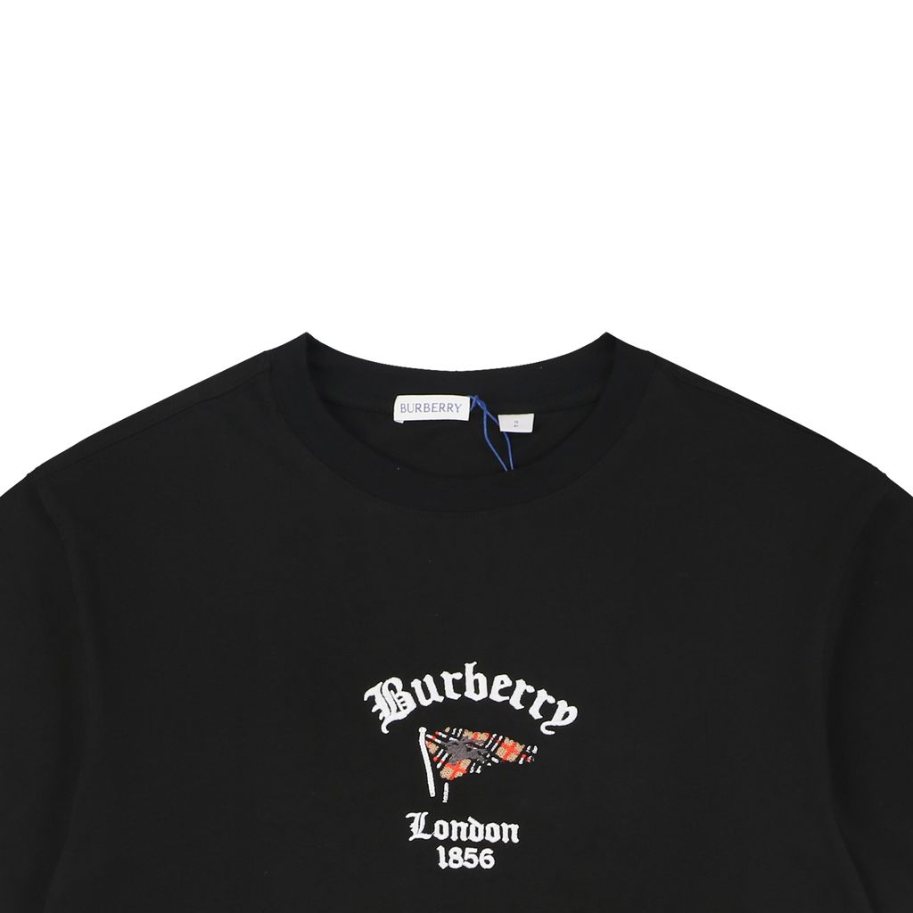 Burberry Check Stamp Embroidered Relaxed T-Shirt