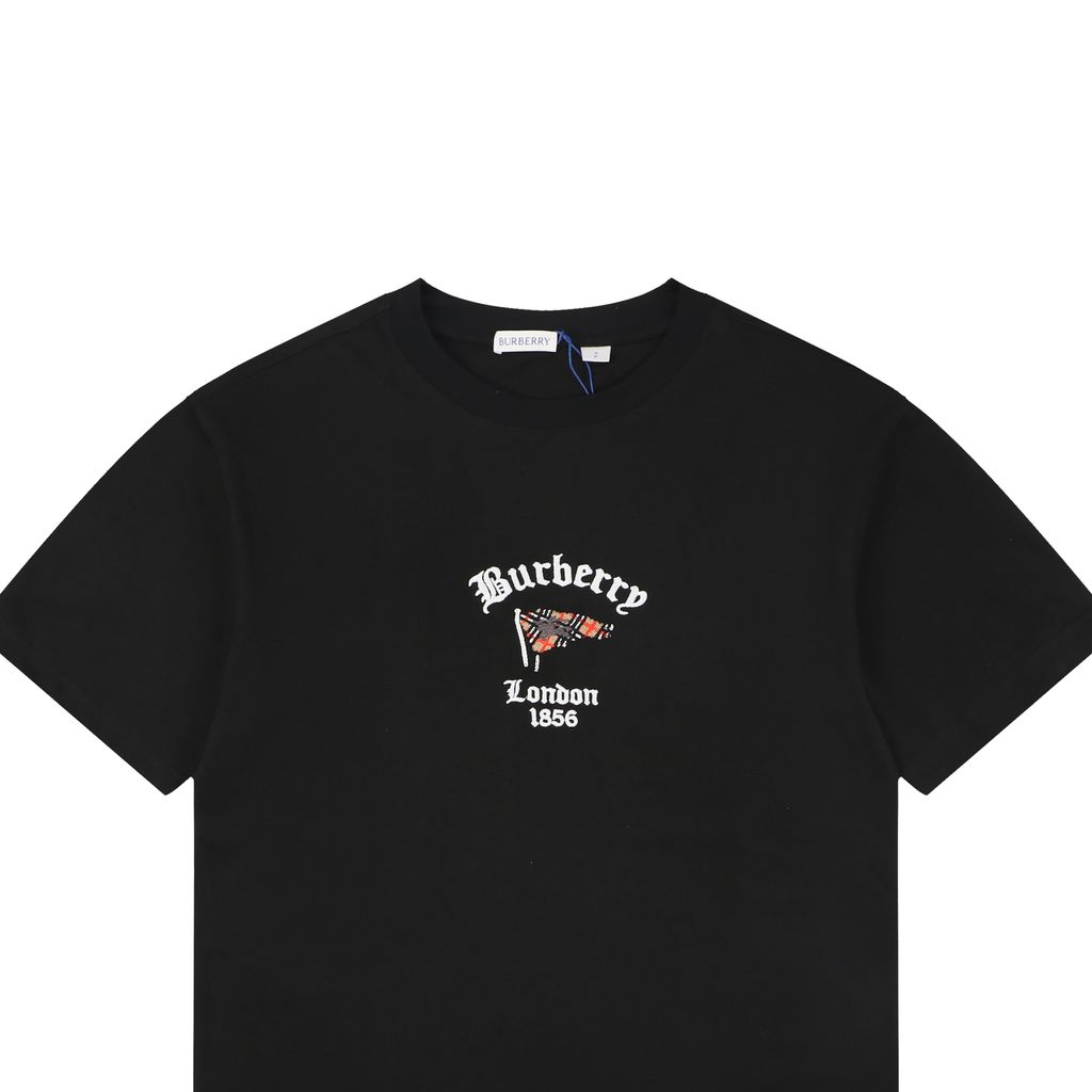 Burberry Check Stamp Embroidered Relaxed T-Shirt