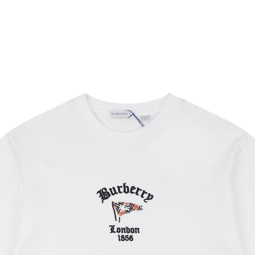 Burberry Check Stamp Embroidered Relaxed T-Shirt