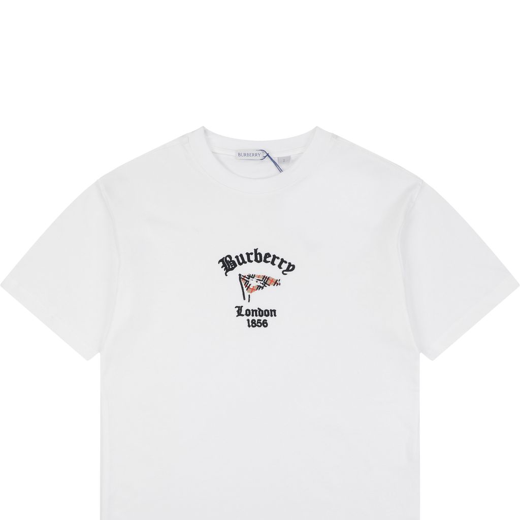 Burberry Check Stamp Embroidered Relaxed T-Shirt
