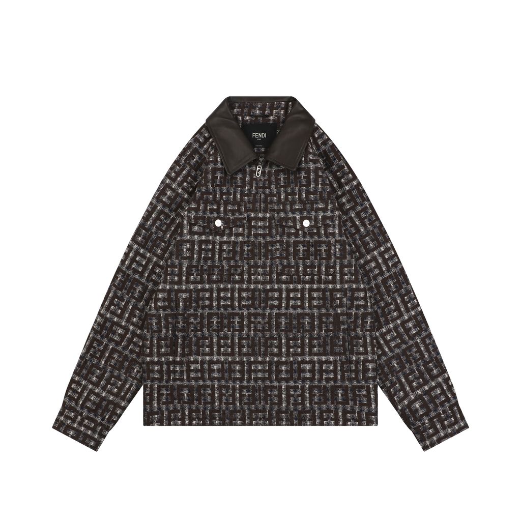 Fendi FF Houndstooth Jacquard Jacket