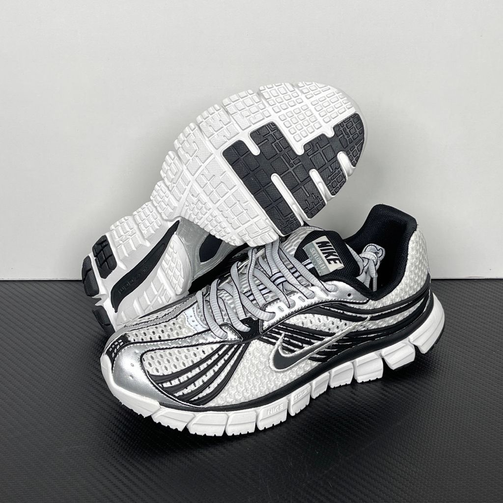 Shop Nike Zoom Skylon 11 IU1869-101 in Summit White, Black, Light Smoke Grey and Metallic Silver with heel Air Zoom, Cushlon cushioning and flexible traction.