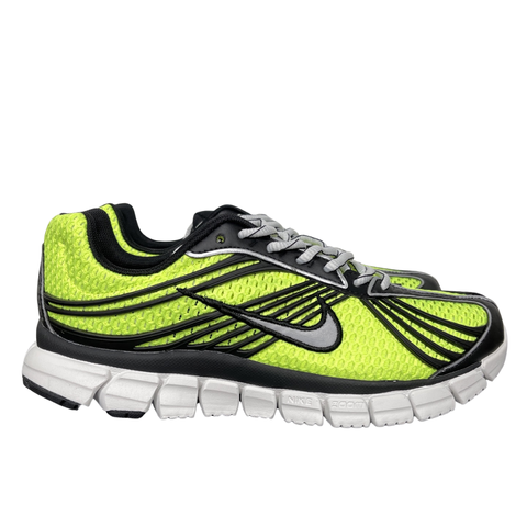Shop Nike Zoom Skylon 11 IU1869-700 in Volt, Black, Light Smoke Grey and Metallic Silver with Air Zoom cushioning, breathable mesh and flexible foam tooling.