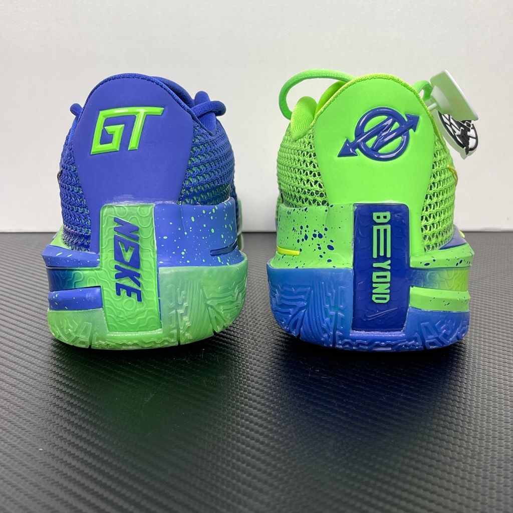 Shop Nike Air Zoom G.T. Cut 1 EP CZ0176-301 in Voltage Green and Lapis with full-length React, Air Zoom Strobel, heel Zoom cushioning and low-profile court control.