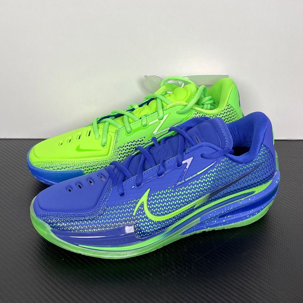 Shop Nike Air Zoom G.T. Cut 1 EP CZ0176-301 in Voltage Green and Lapis with full-length React, Air Zoom Strobel, heel Zoom cushioning and low-profile court control.