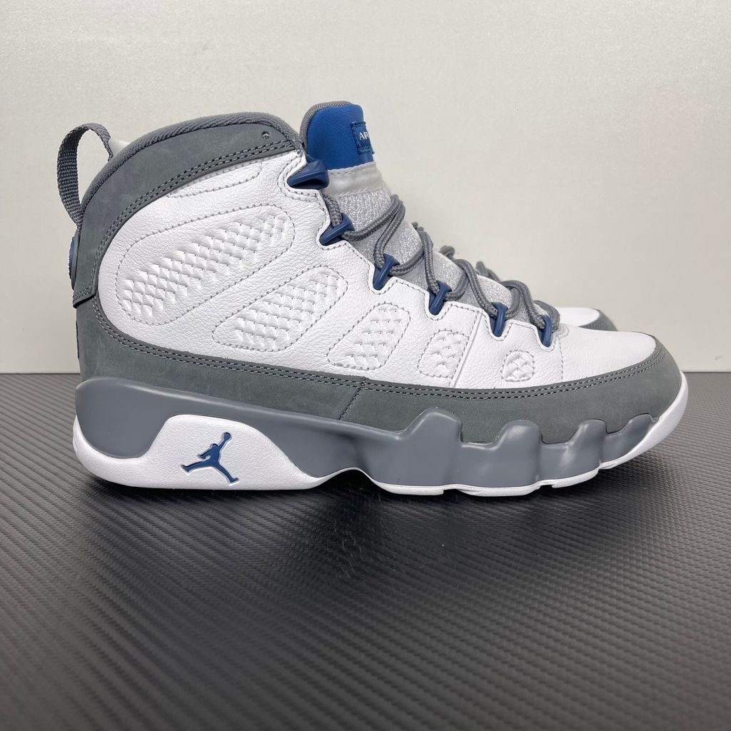Air Jordan 9 Retro HV4794-100 Flint Grey French Blue Men's Sneakers