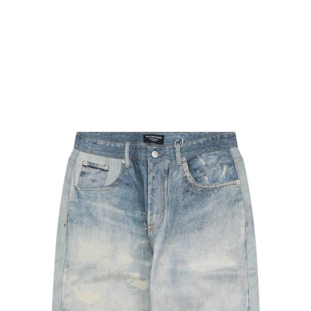Balenciaga Heavy Washed Indigo Baggy Denim Pants