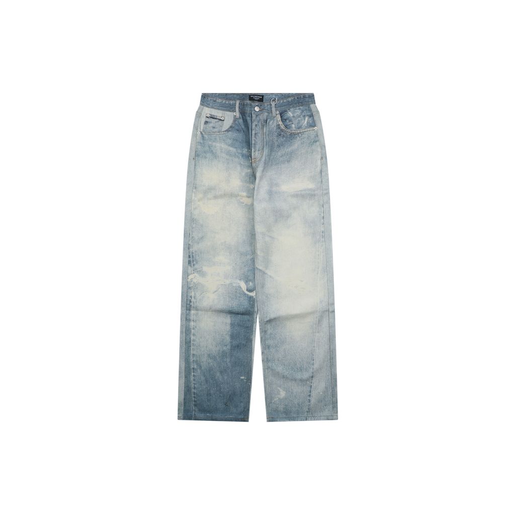 Balenciaga Light Blue Faded Wide-Leg Jeans