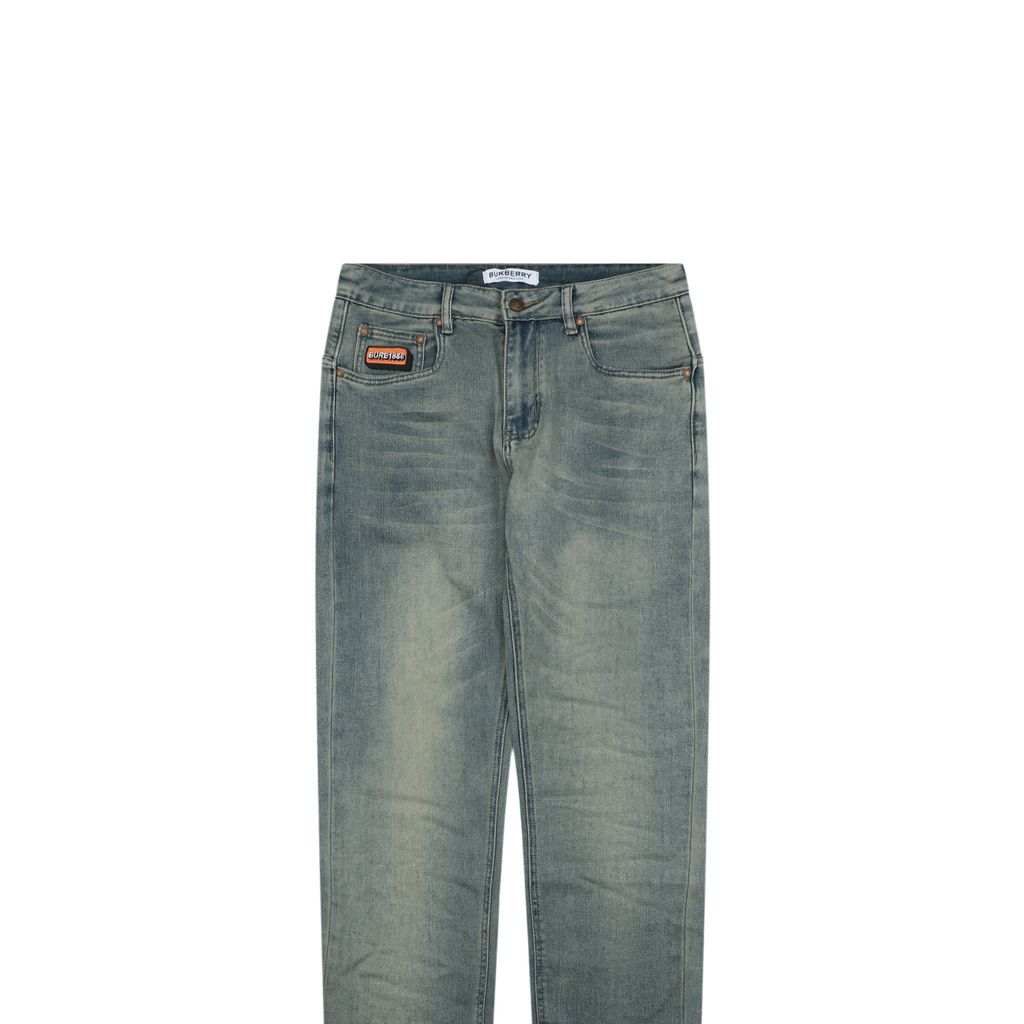 Burberry 12.2oz Heavy Washed Distressed Jeans