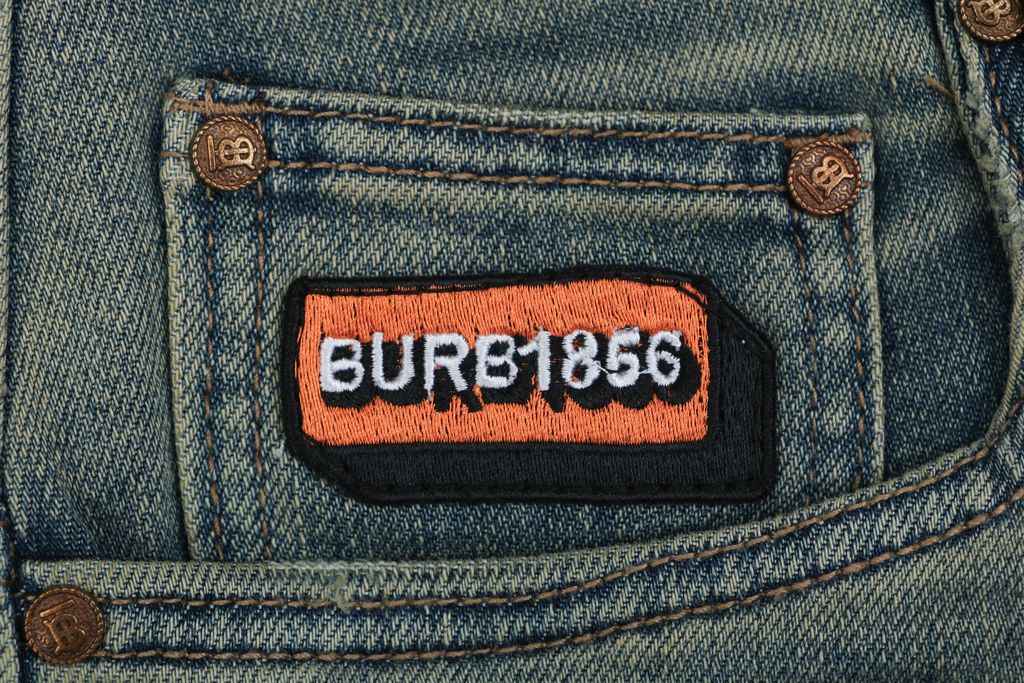 Burberry Vintage Washed Orange Label Denim Pants