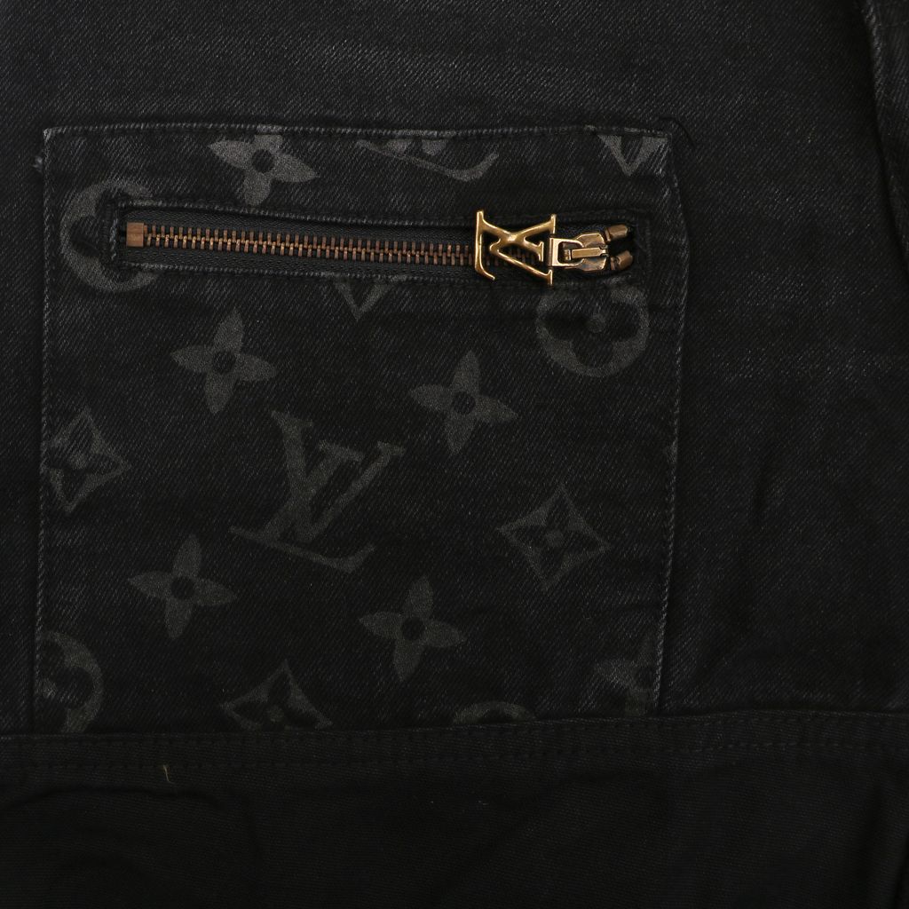 1. Louis Vuitton Structured Non-Stretch Embossed Monogram Jeans