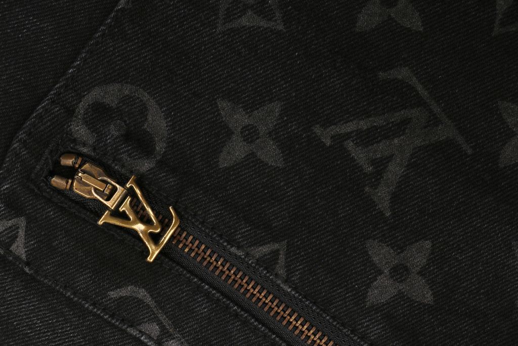 1. Louis Vuitton Structured Non-Stretch Embossed Monogram Jeans