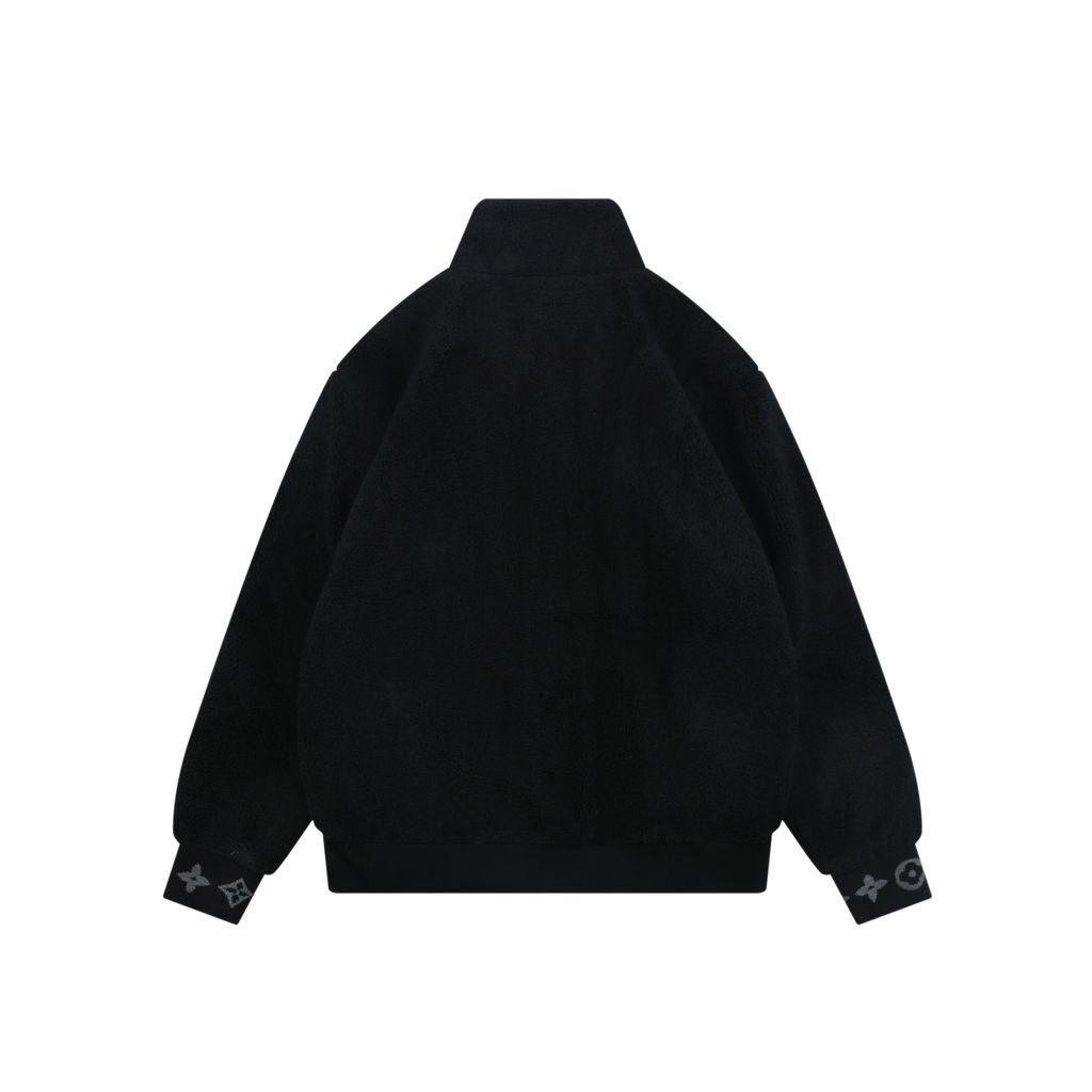 Louis Vuitton Monogram Rib Teddy Stand Collar Jacket