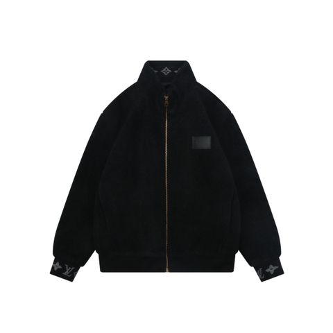 Louis Vuitton Monogram Rib Teddy Stand Collar Jacket