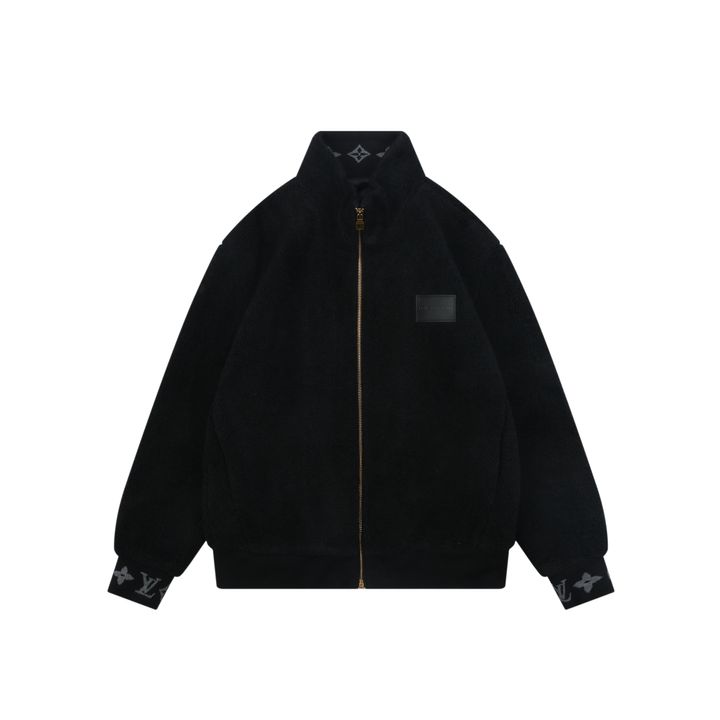 Louis Vuitton Monogram Rib Teddy Stand Collar Jacket