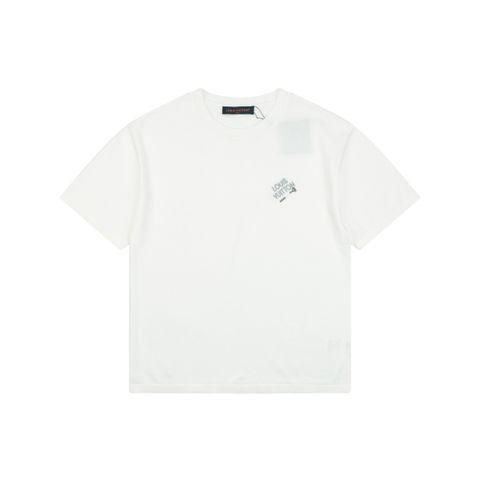 Louis Vuitton Letter Pin Embroidered Knit T-Shirt