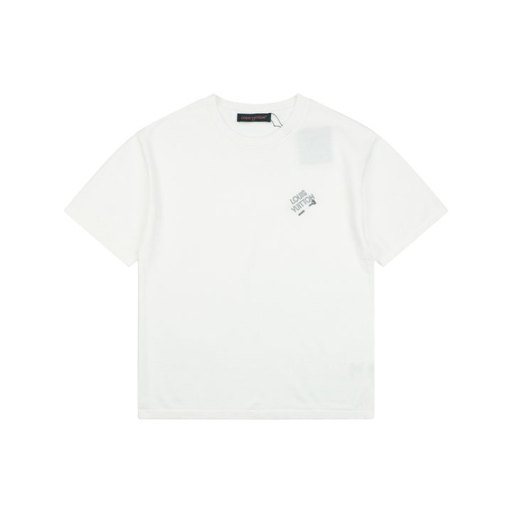 Louis Vuitton Letter Pin Embroidered Knit T-Shirt
