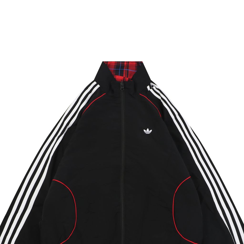 Adidas Three-Stripes Reversible Plaid Track Jacket