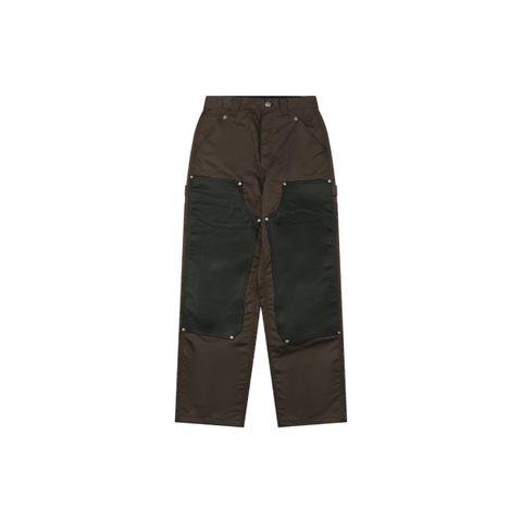 Chrome Hearts Khaki Leather Patch Carpenter Pants
