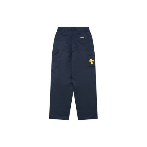 Chrome Hearts Blue Leather Patch Carpenter Pants