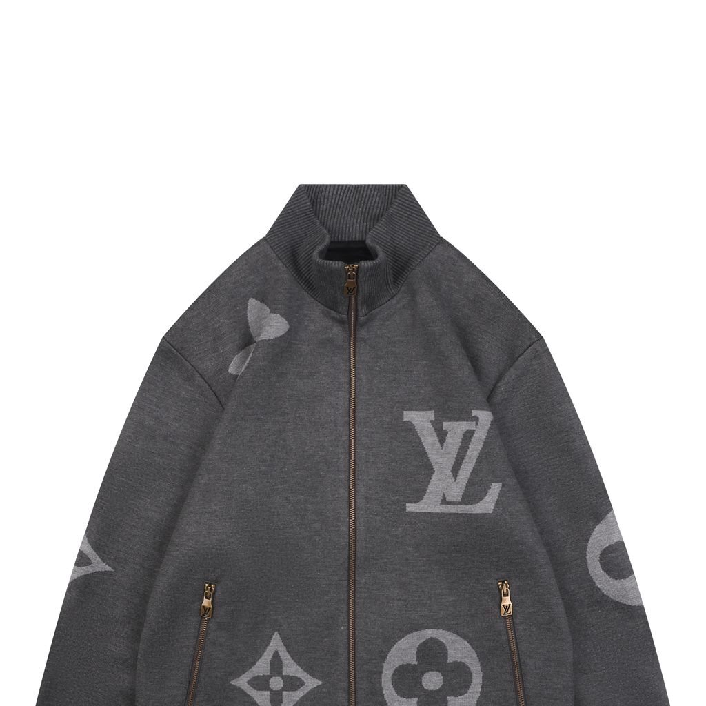 Louis Vuitton Relaxed High Collar Monogram Outerwear